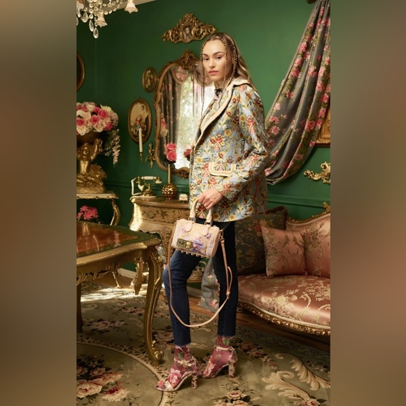 Aratta Renaissance Silk Jacquard Blazer, Size XS Bridgerton Jacket - Picture 4 of 17